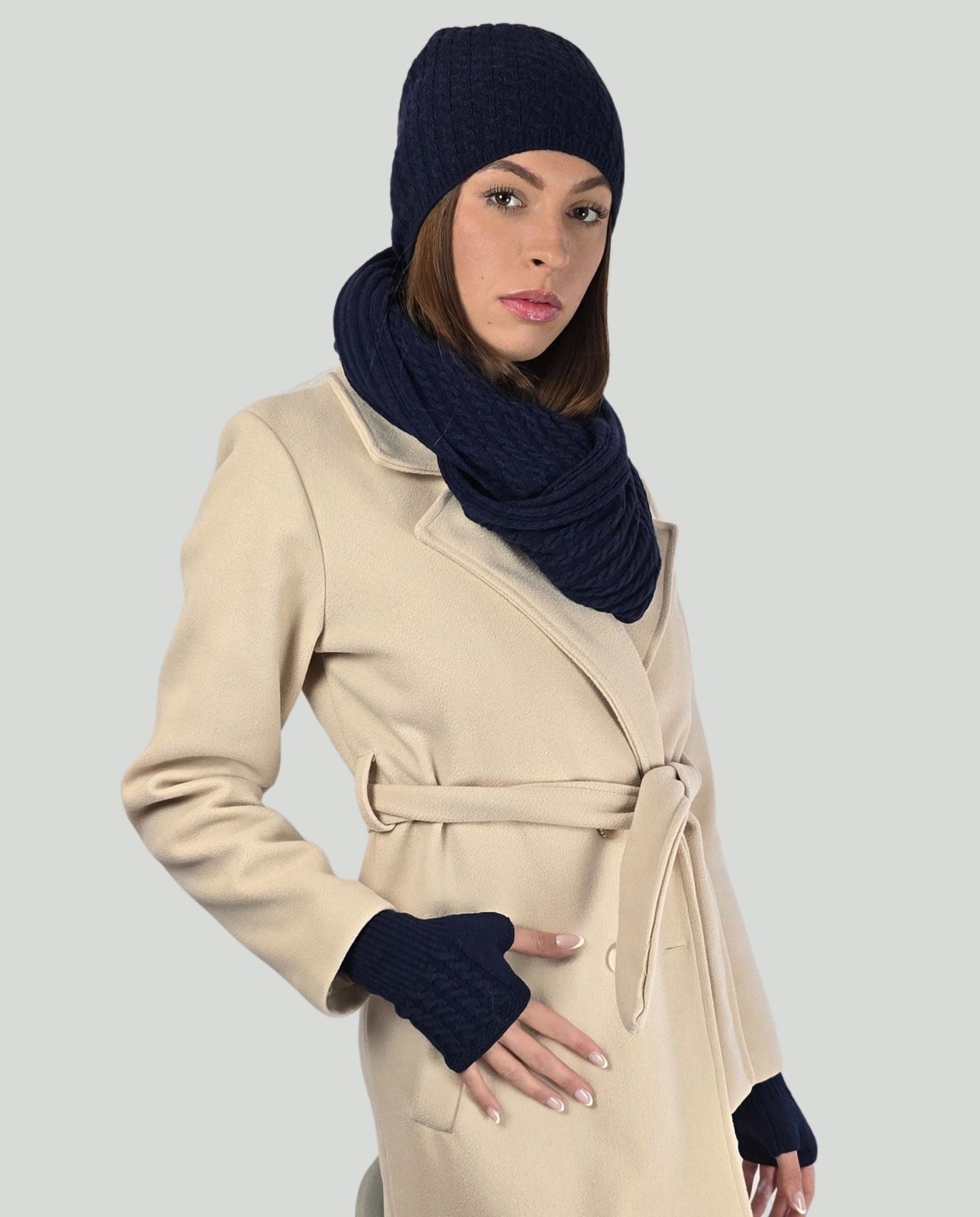 Sciarpa cachemire Blu - Soho Moda Mare