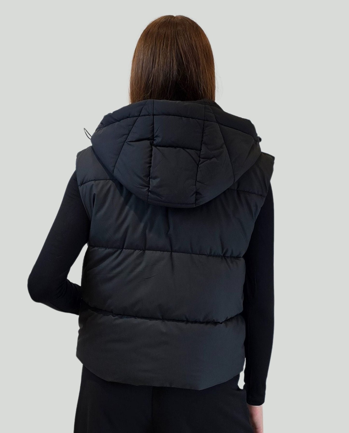 Piumino smanicato Nero - Soho Moda Mare