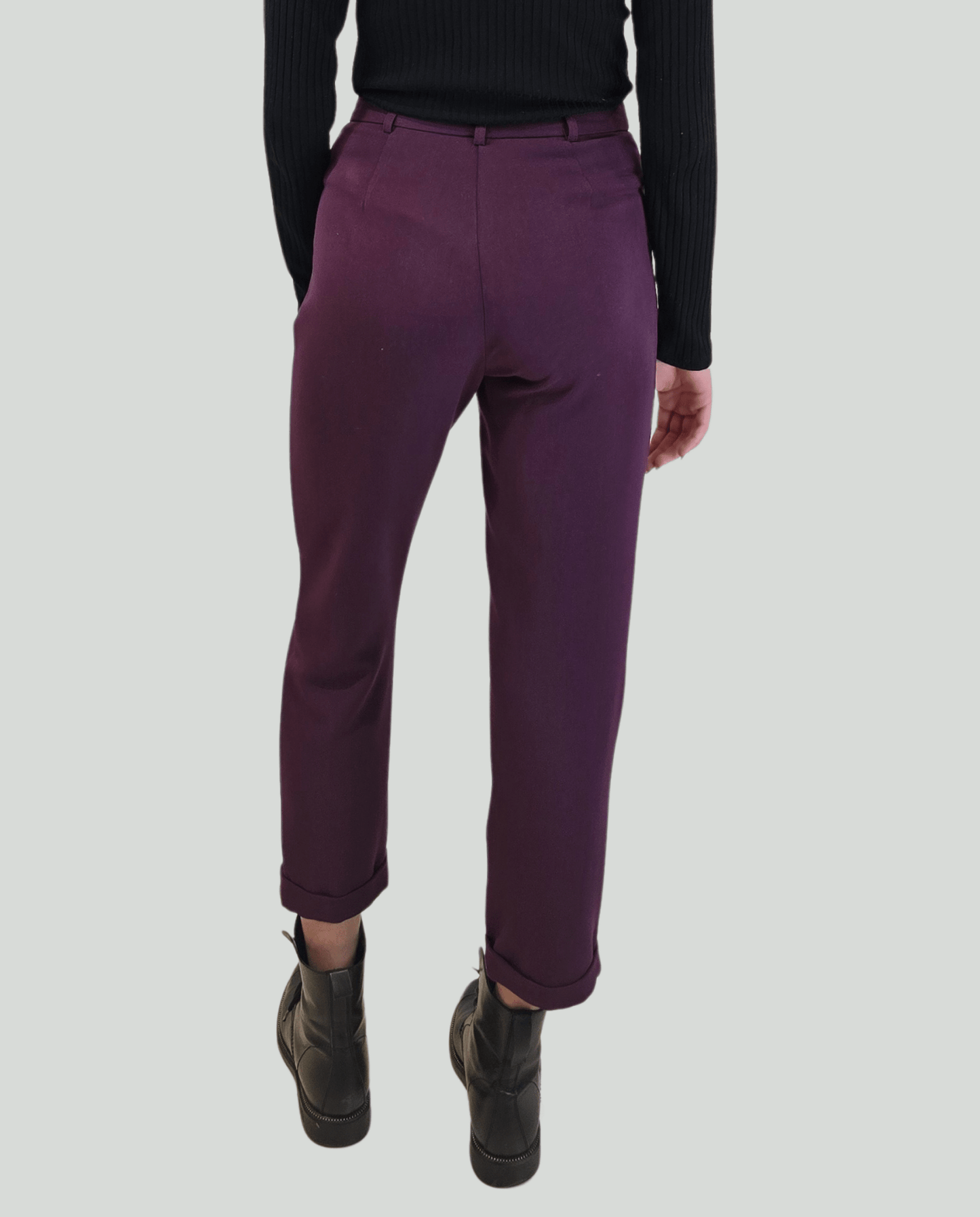 Pantalone zip Borgogna - Soho Moda Mare