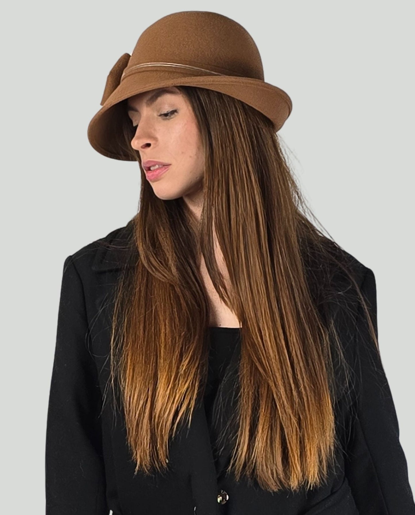 Cappello fiocco Nocciola - Soho Moda Mare