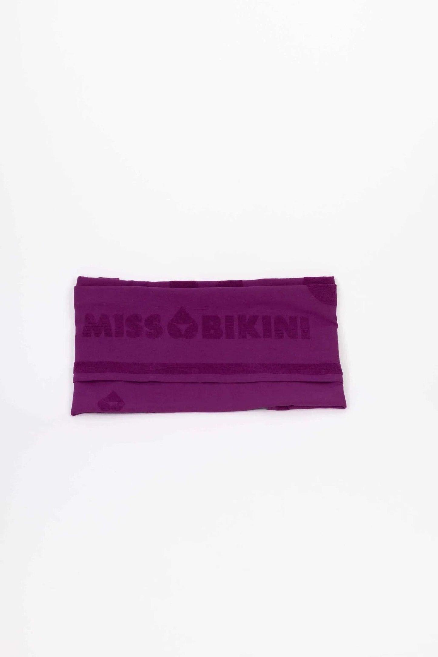 Telo Spugna monocolore viola con logo Miss Bikini