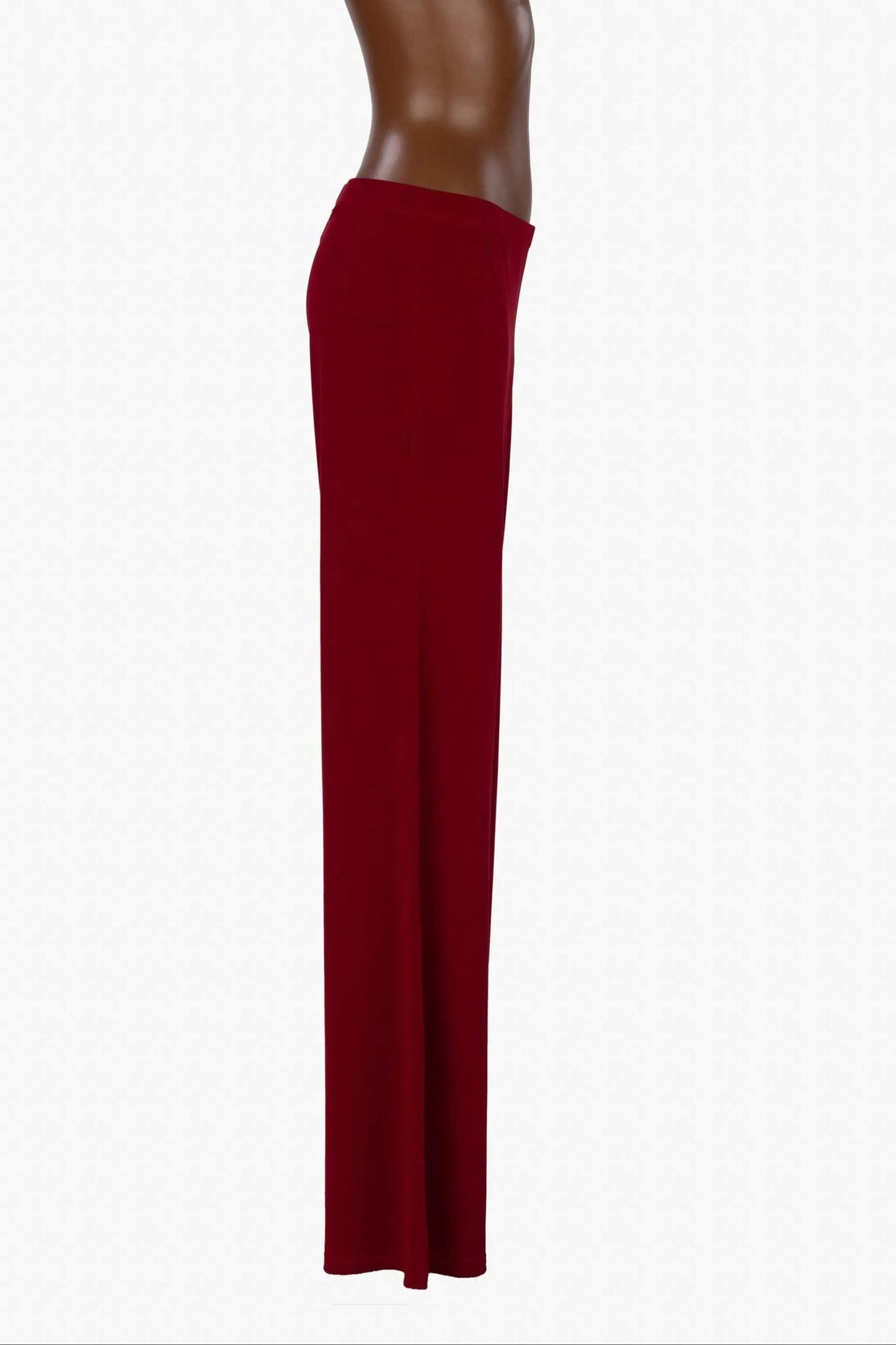 Pantalone T.U rosso lungo tinta unita con elastico in vita per ottima vestibilità