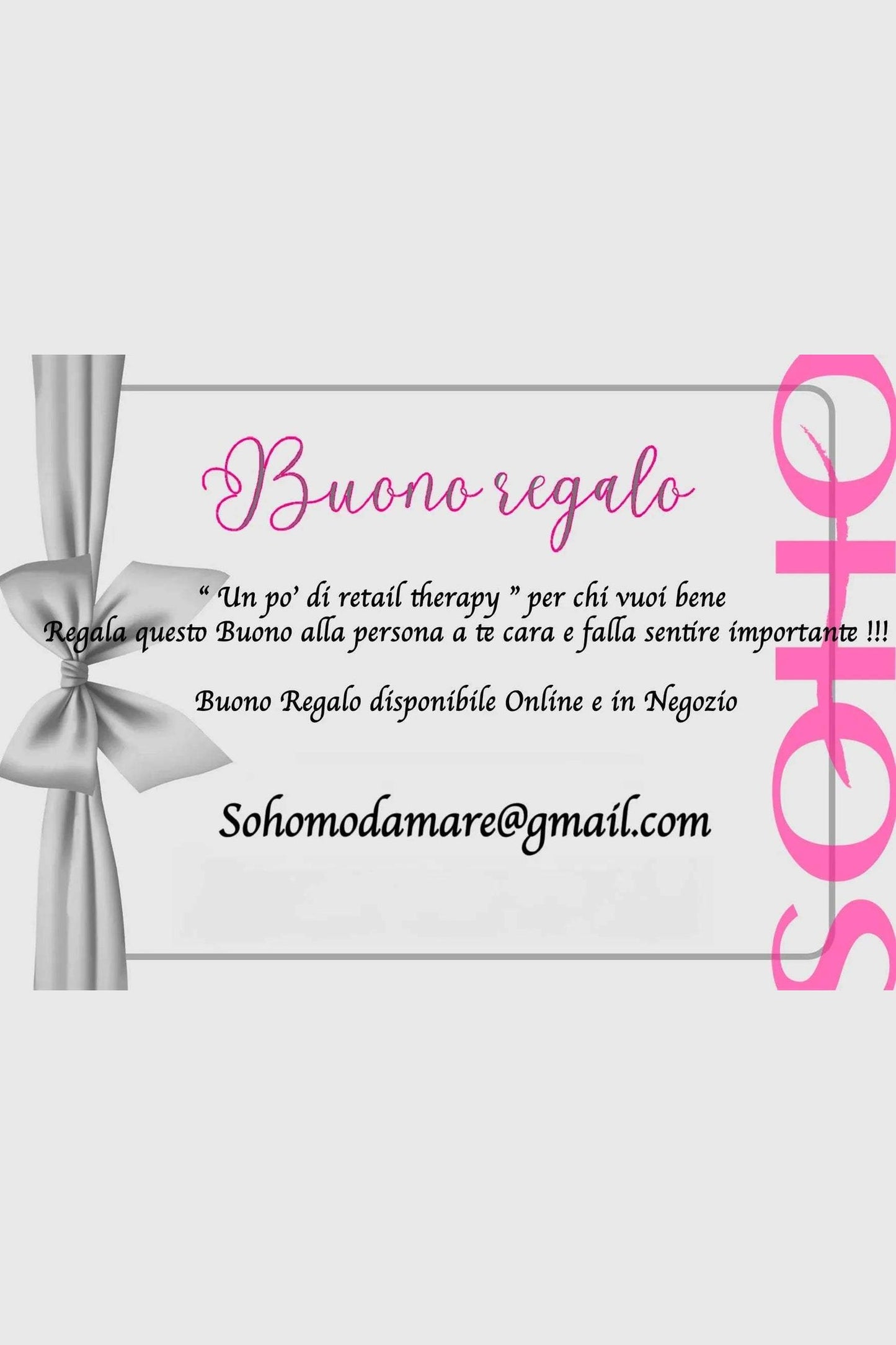 Buono Regalo Soho Moda MareBuono Regalo Soho Moda Mare
