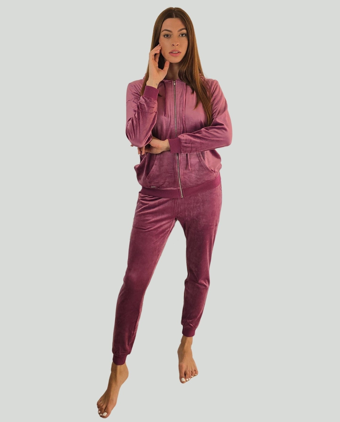 Tuta ciniglia con cappuccio - Soho Moda Mare