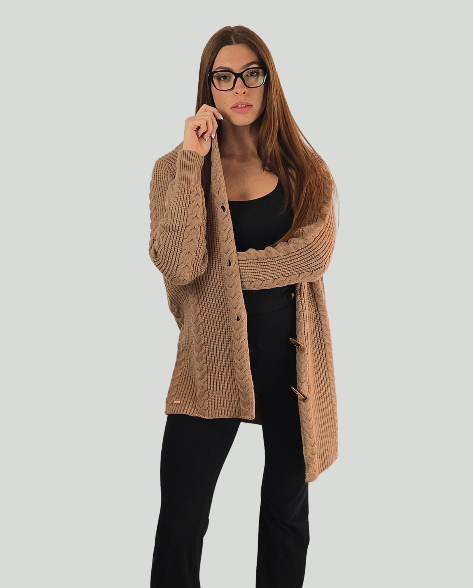 Cardigan lavorato - Soho Moda Mare