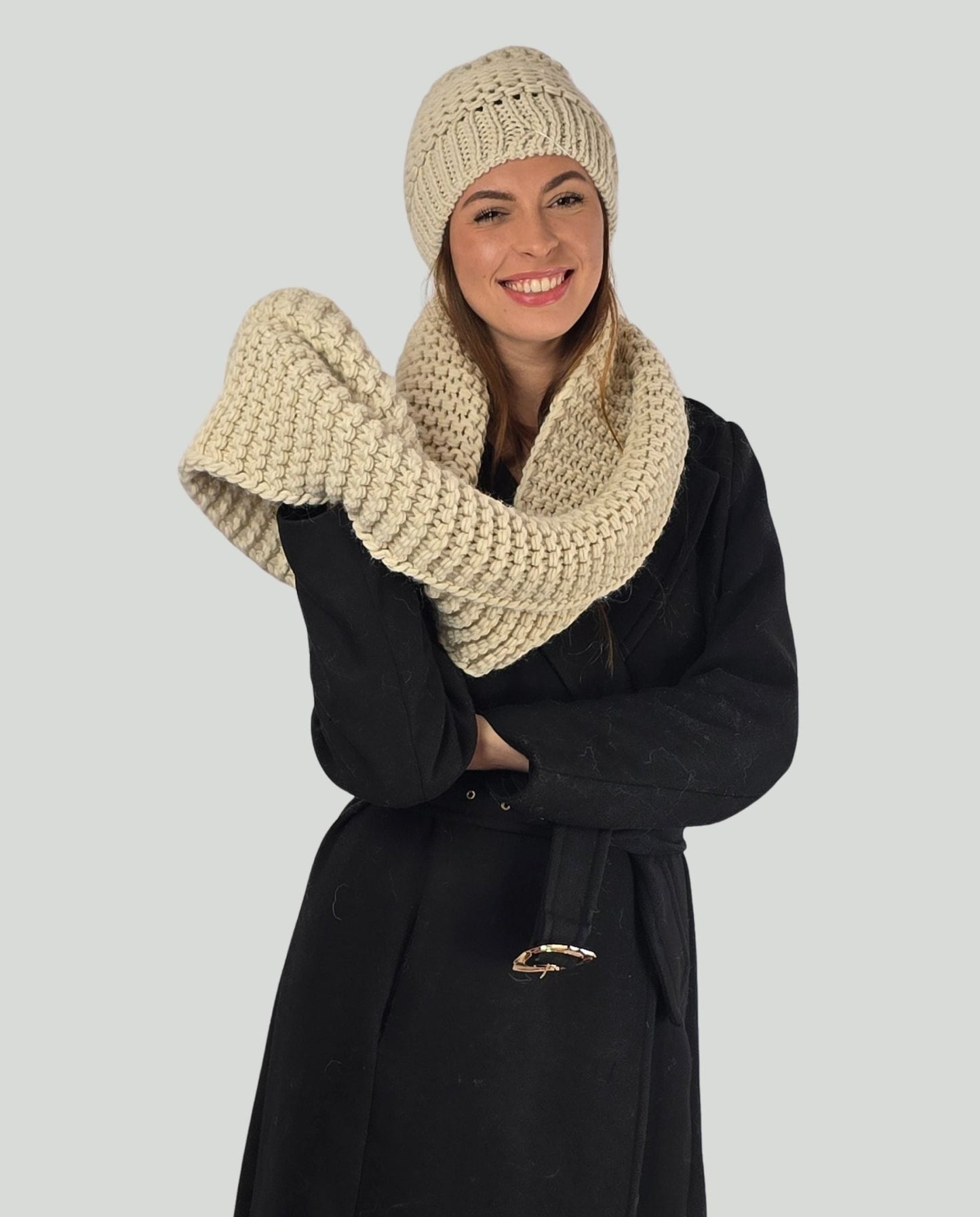 Set Collo+Cuffia Avorio - Soho Moda Mare