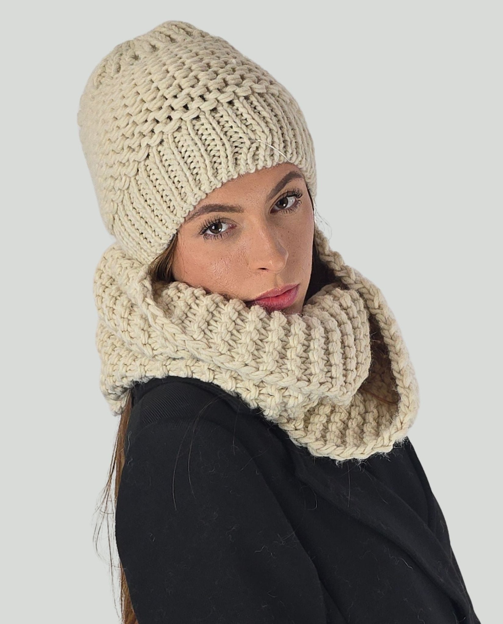 Set Collo+Cuffia Avorio - Soho Moda Mare