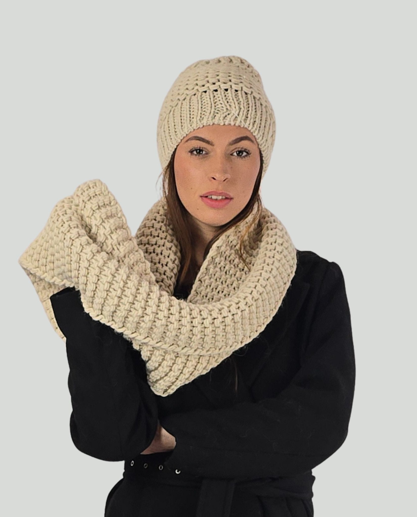 Set Collo+Cuffia Avorio - Soho Moda Mare