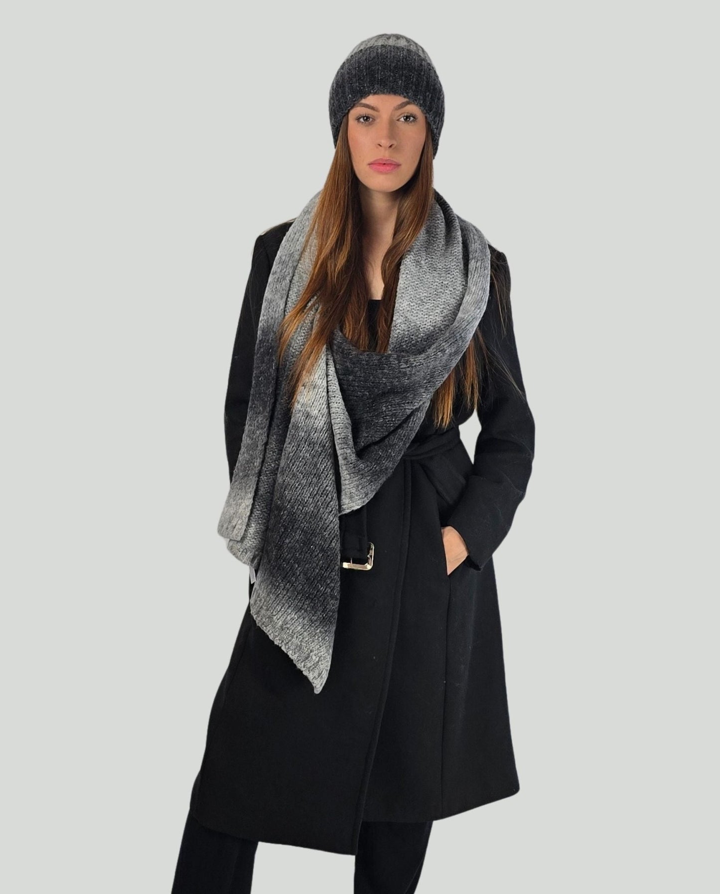 Set Sciarpa+Cuffia Grigio - Soho Moda Mare