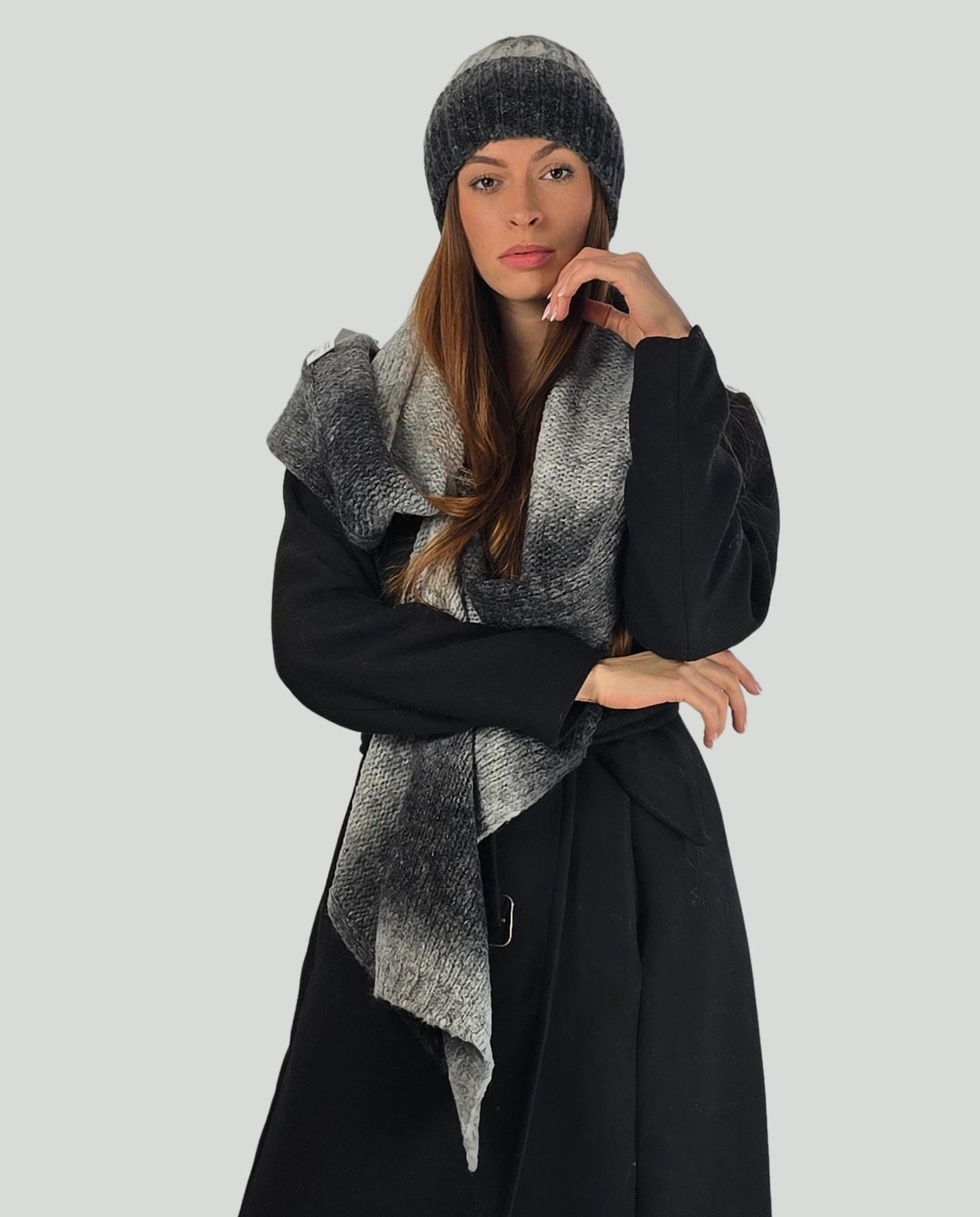 Set Sciarpa+Cuffia Grigio - Soho Moda Mare