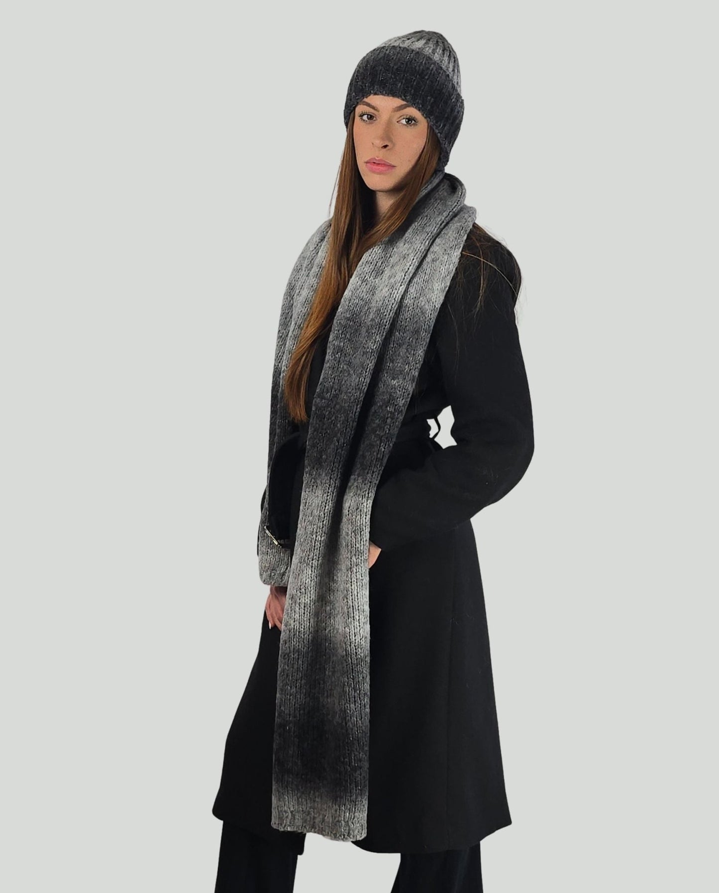 Set Sciarpa+Cuffia Grigio - Soho Moda Mare