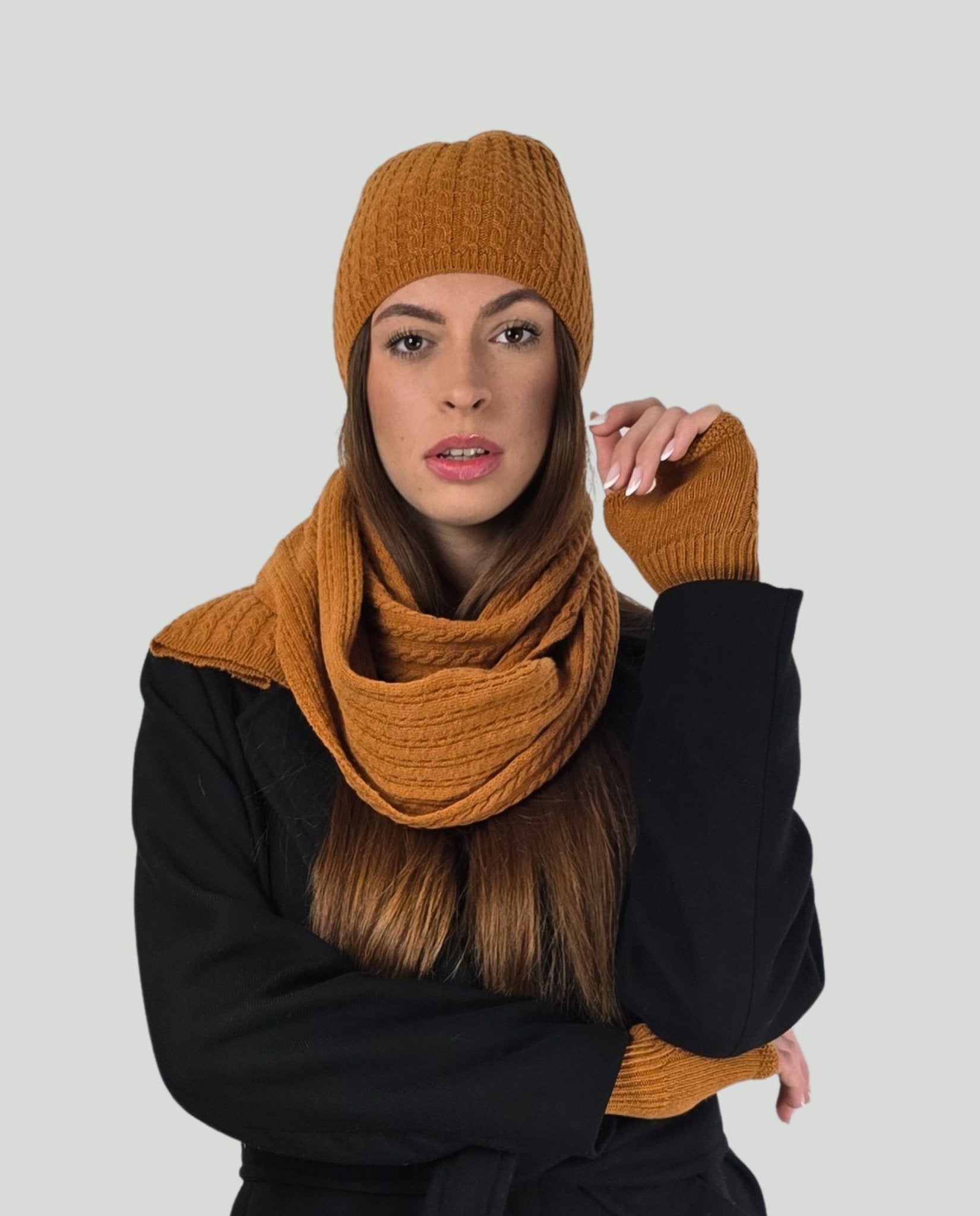 Cuffia cachemire Coccio - Soho Moda Mare