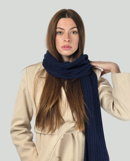 Sciarpa cachemire Blu - Soho Moda Mare