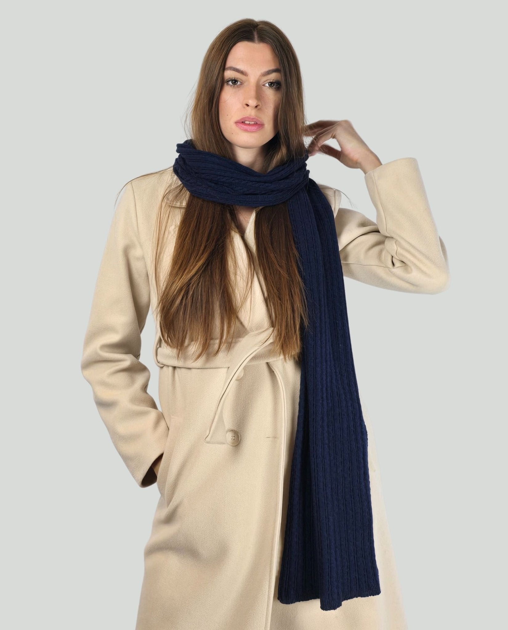 Sciarpa cachemire Blu - Soho Moda Mare