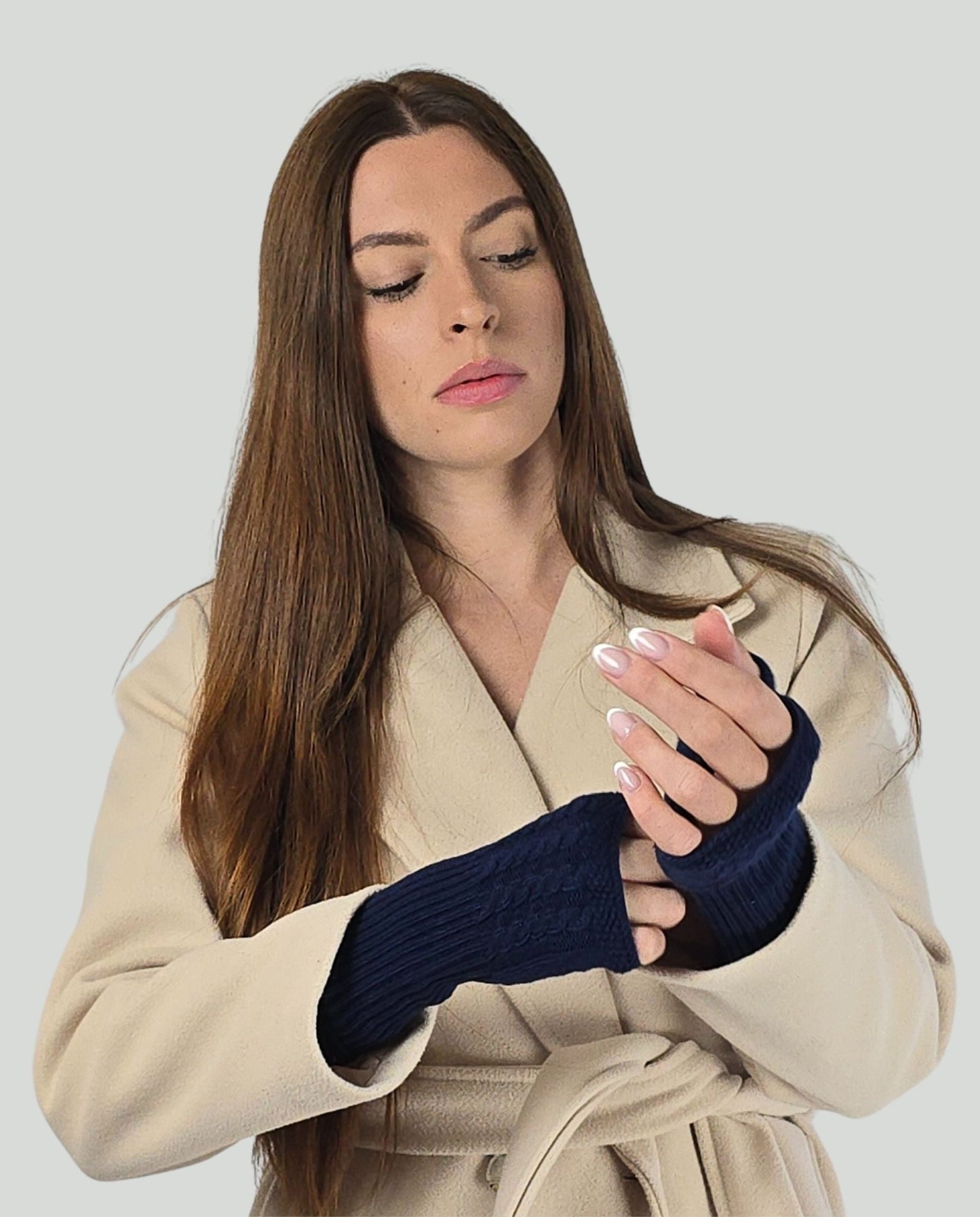 Manicotto cachemire Blu - Soho Moda Mare