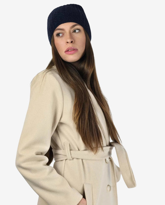 Cuffia cachemire Blu - Soho Moda Mare