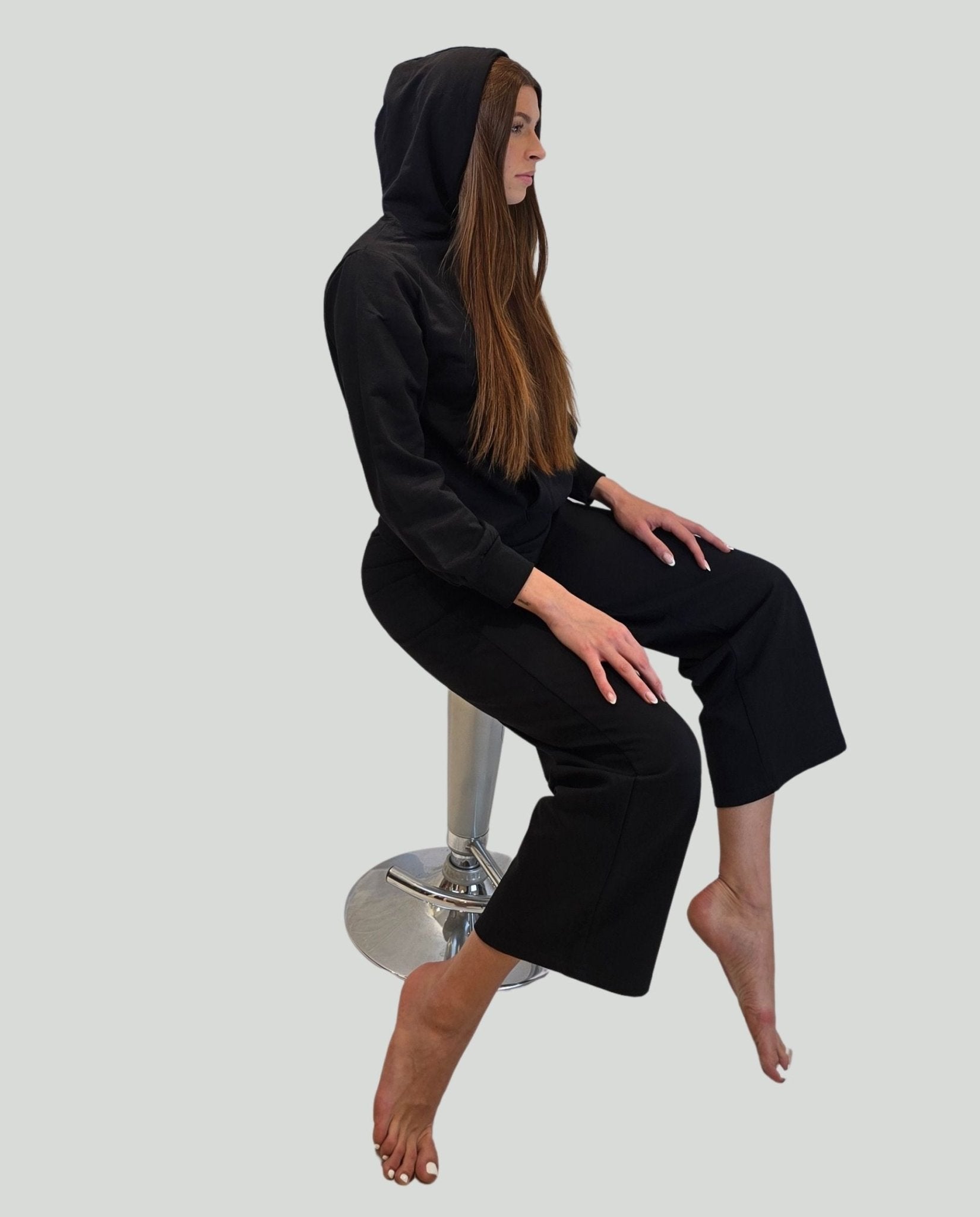 Felpa cappuccio Nero - Soho Moda Mare