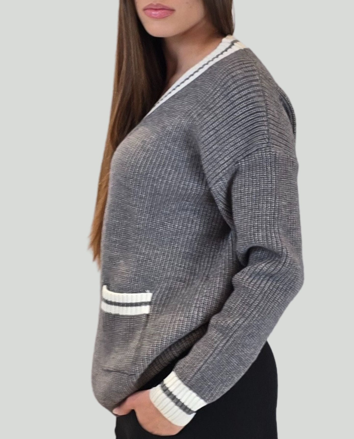 Cardigan con bottoni - Soho Moda Mare