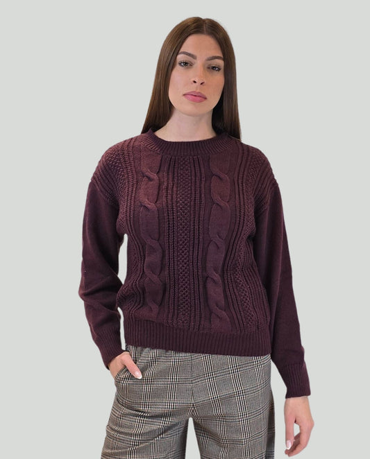 Pullover Borgogna - Soho Moda Mare