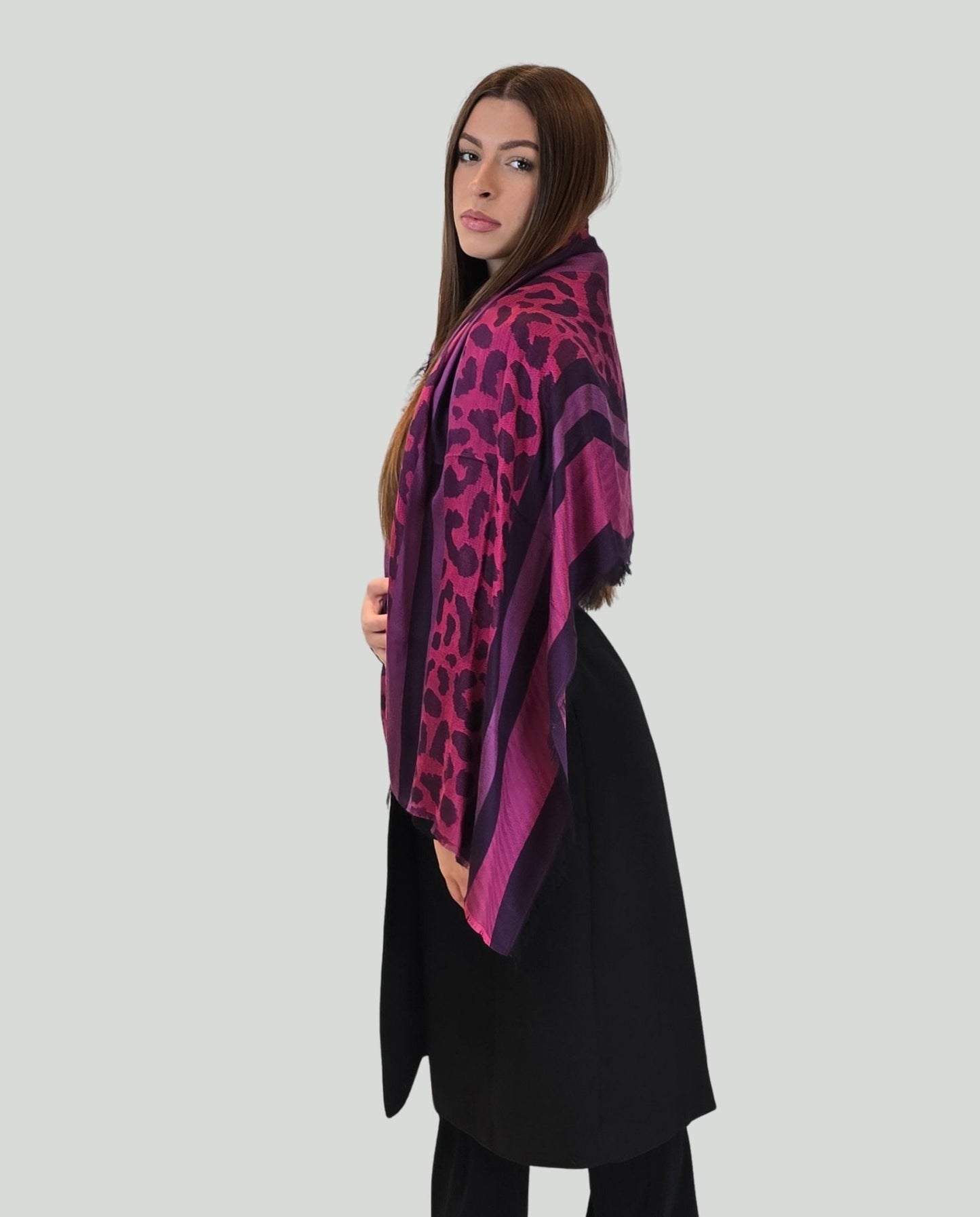 Pashmina fant.Fucsia - Soho Moda Mare