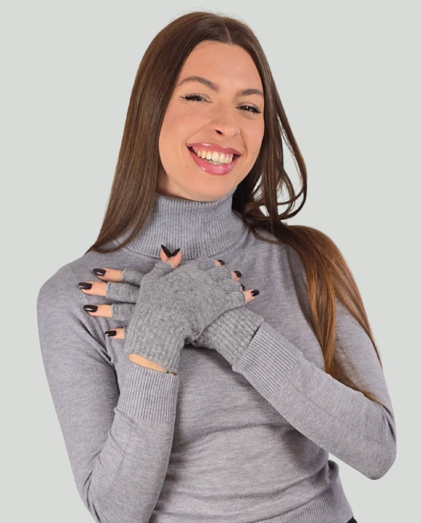 Guanti mezze dita Grigio - Soho Moda Mare