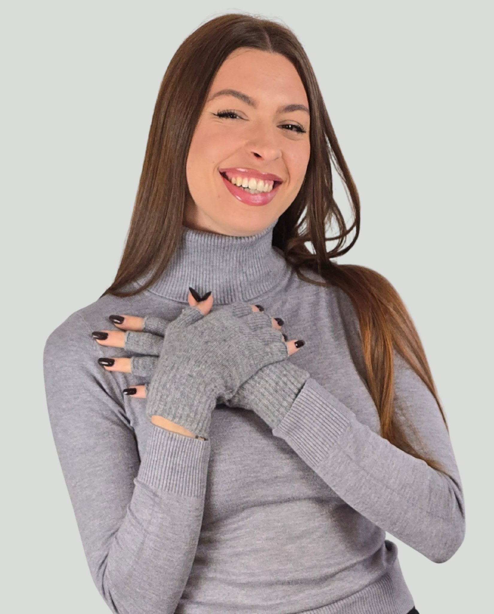 Guanti mezze dita Grigio - Soho Moda Mare