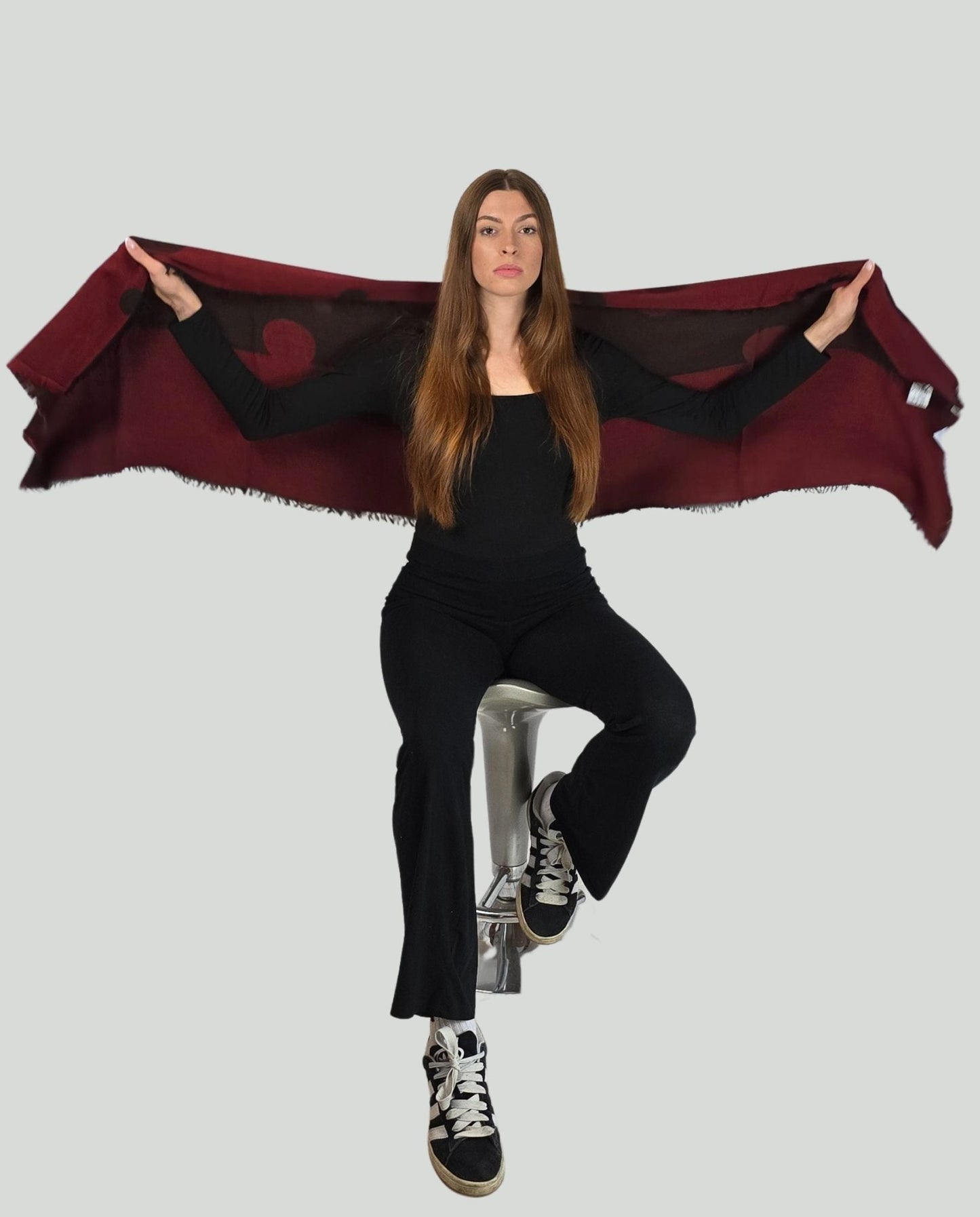 Stola pois Bordò/Moro - Soho Moda Mare