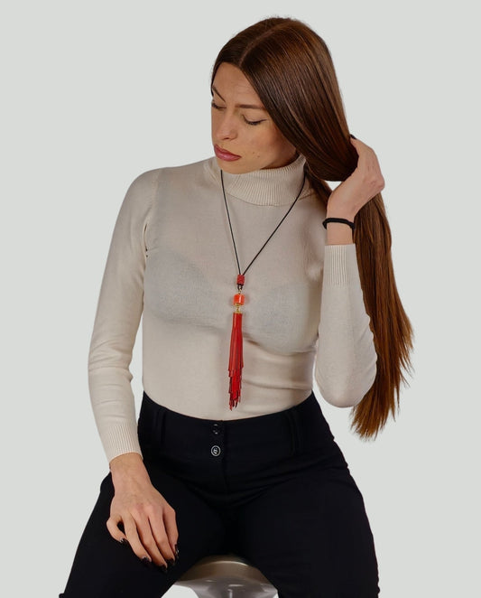 Collana Nappa Jewel Rosso - Soho Moda Mare