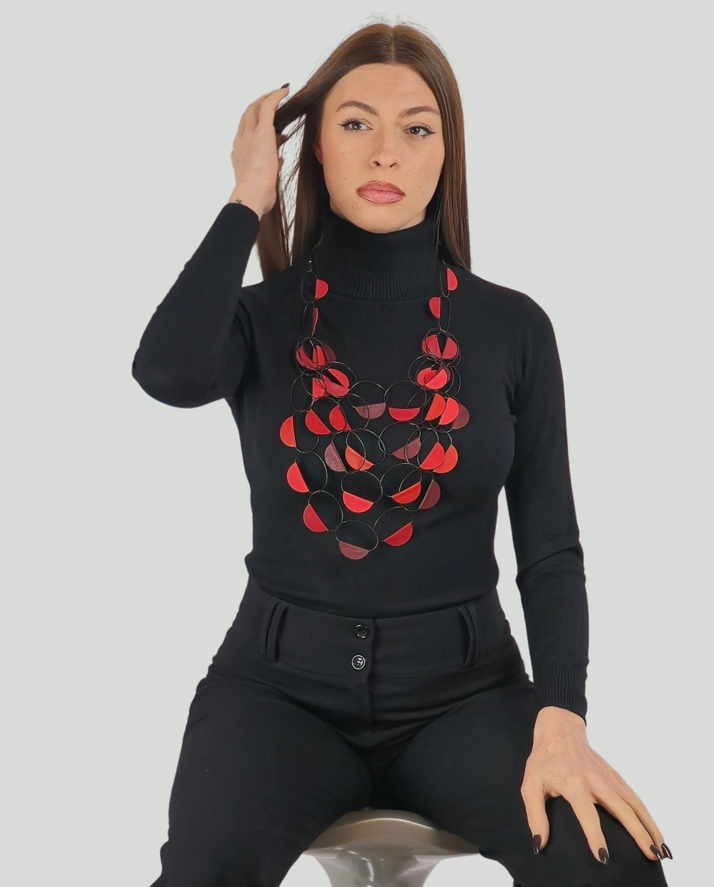 Collana Mezze Lune Borgogna - Soho Moda Mare