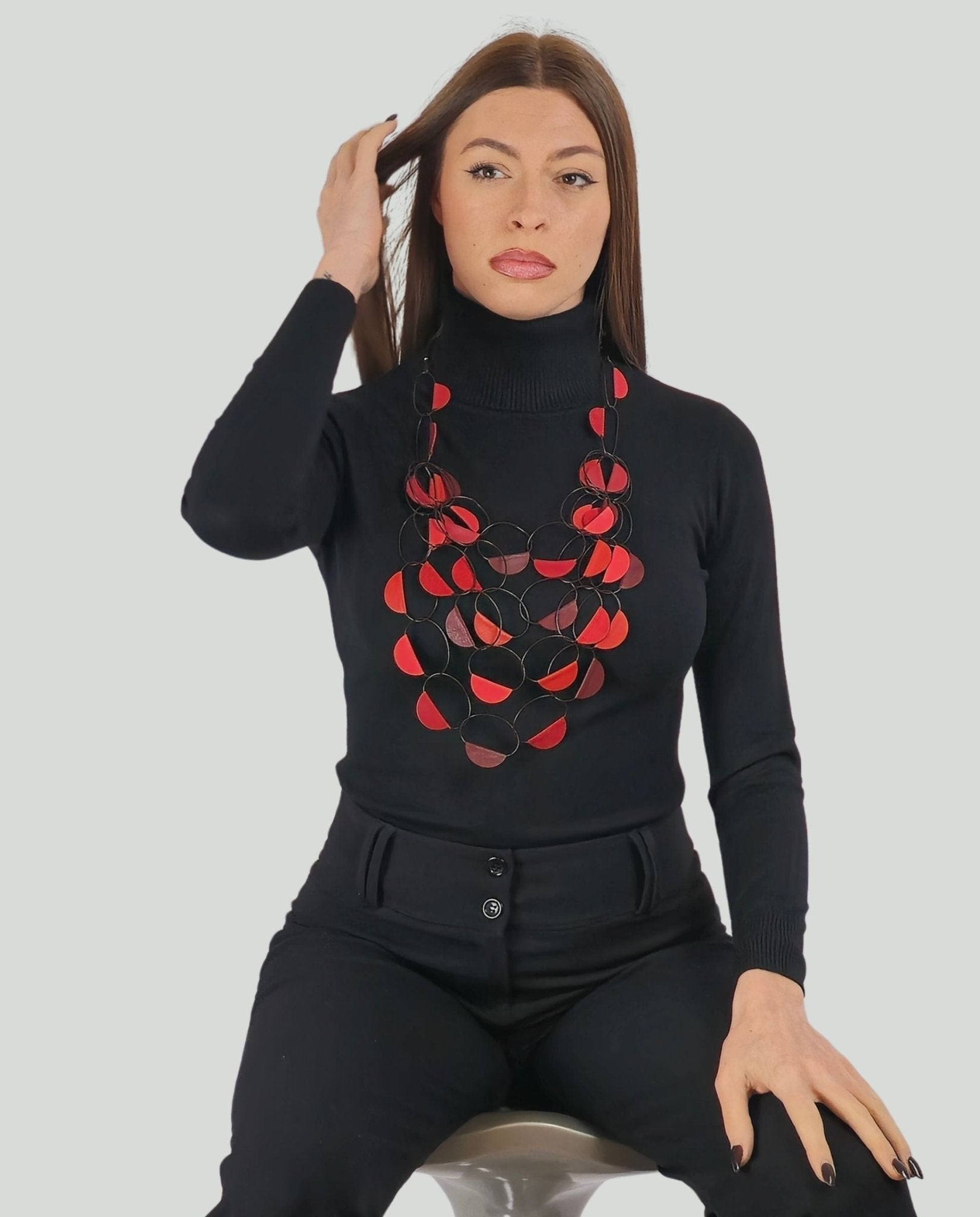 Collana Mezze Lune Borgogna - Soho Moda Mare