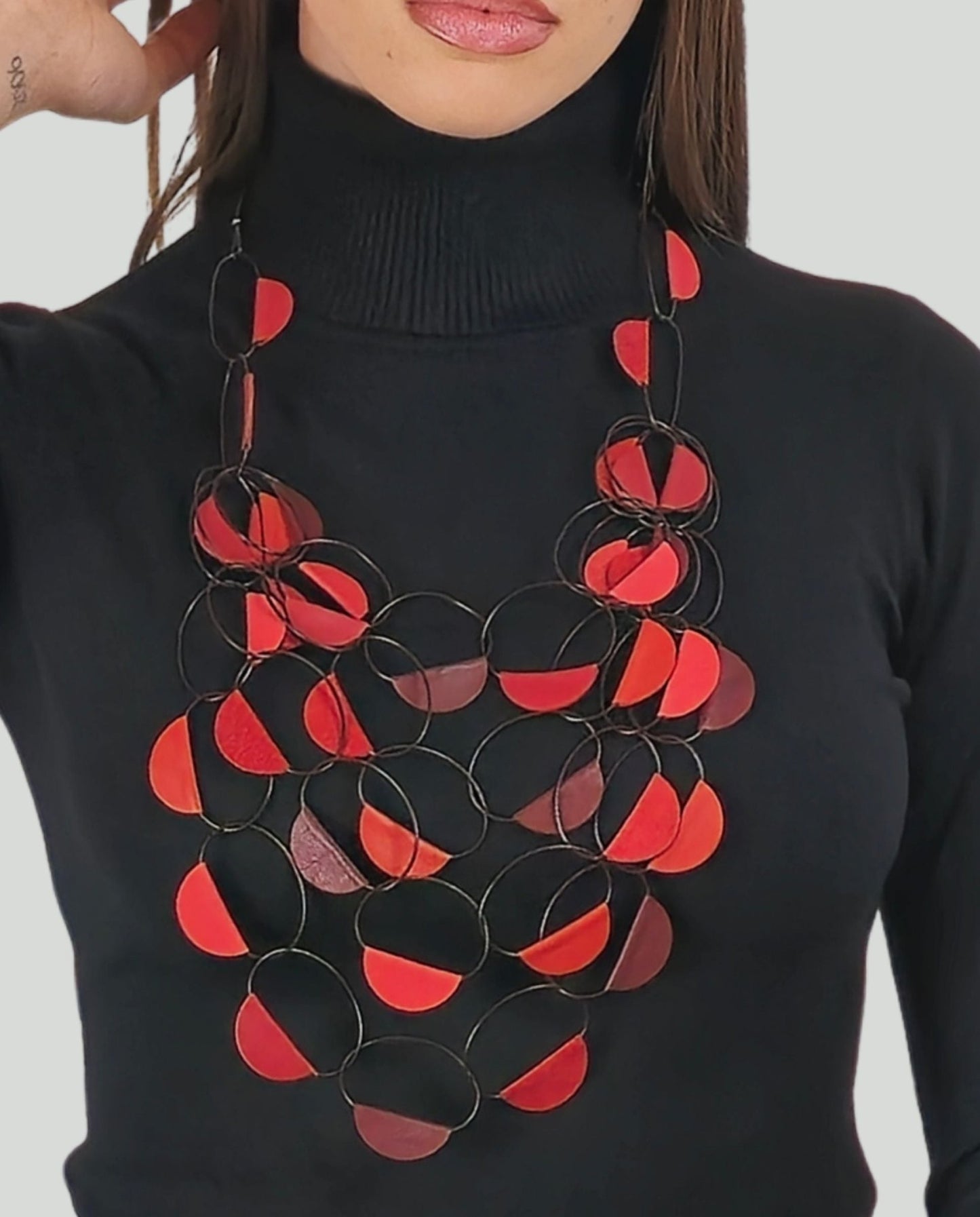 Collana Mezze Lune Borgogna - Soho Moda Mare