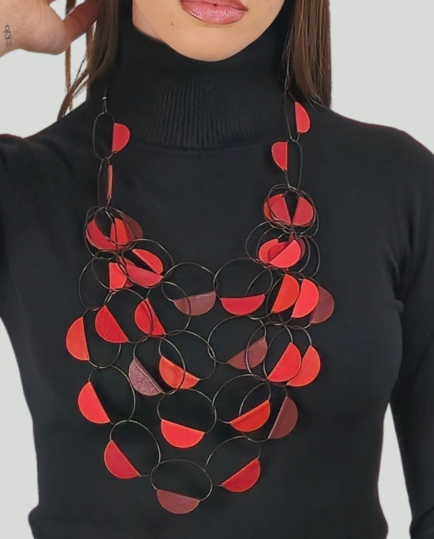 Collana Mezze Lune Borgogna - Soho Moda Mare