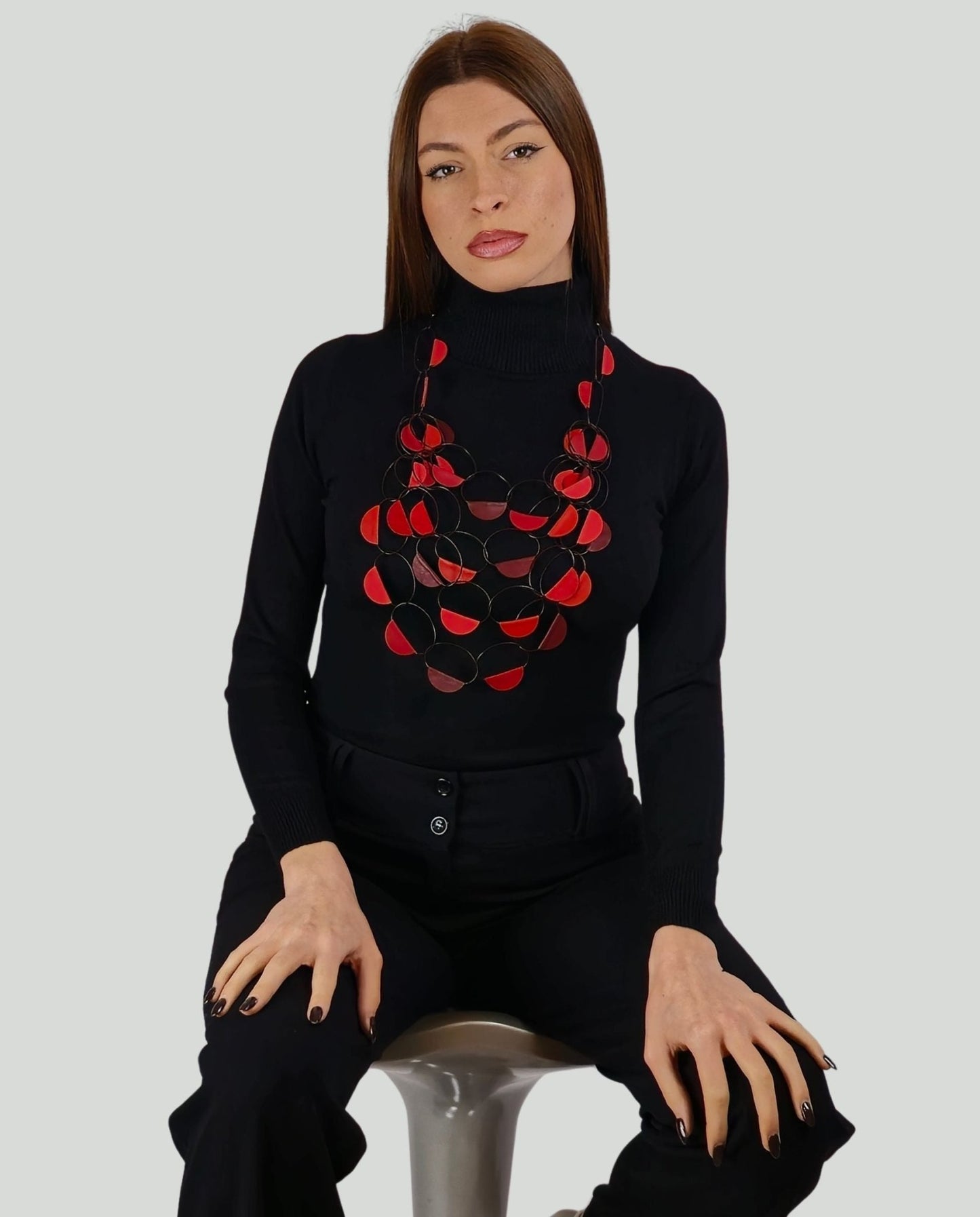 Collana Mezze Lune Borgogna - Soho Moda Mare