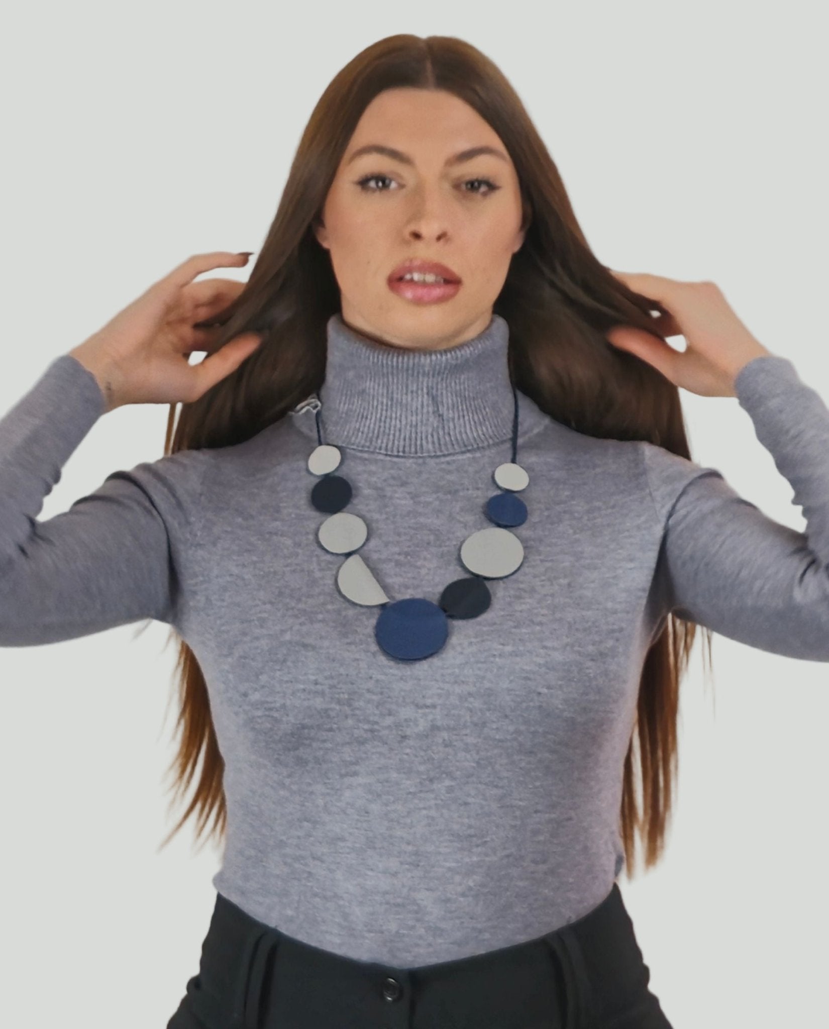 Collana Cerchi e Mezze Lune Toni Freddi - Soho Moda Mare