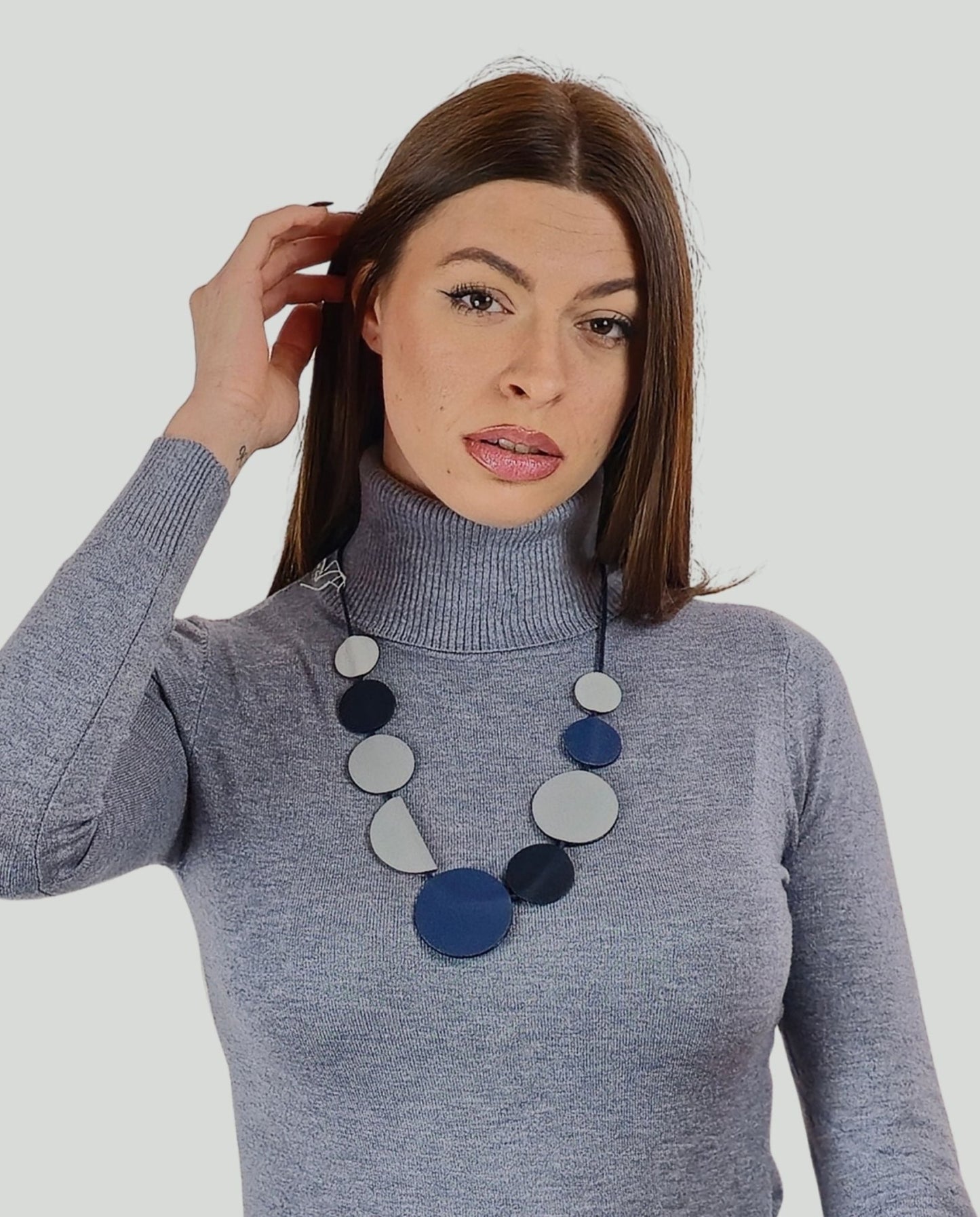 Collana Cerchi e Mezze Lune Toni Freddi - Soho Moda Mare