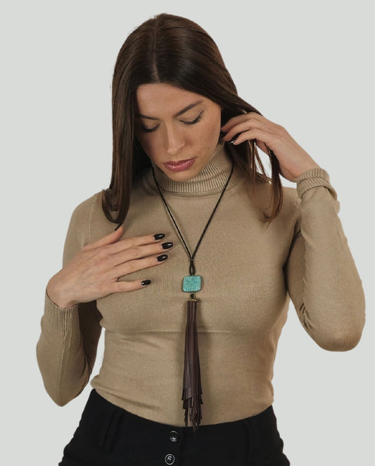 Collana Nappa Jewel Marrone - Soho Moda Mare