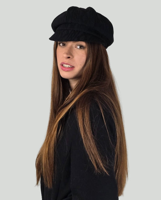 Cappello treccia Nero - Soho Moda Mare