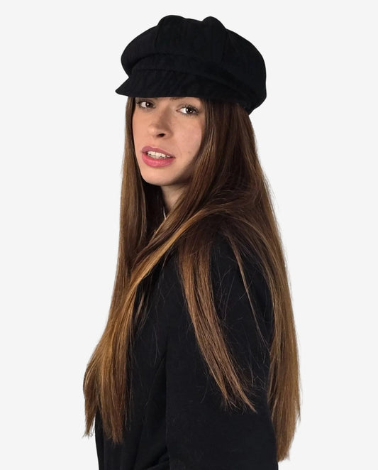 Cappello treccia Nero - Soho Moda Mare