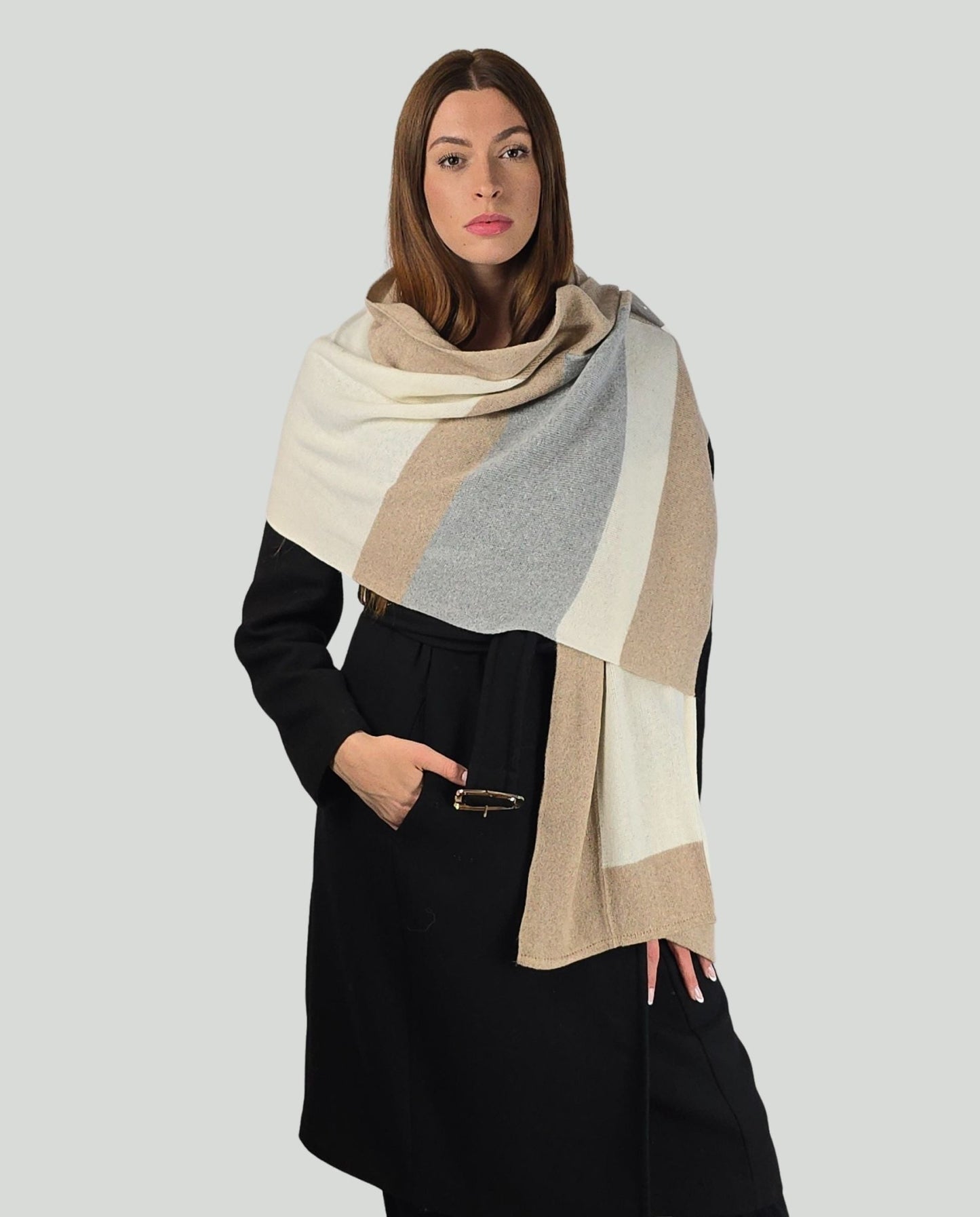 Sciarpa toni grigio - Soho Moda Mare